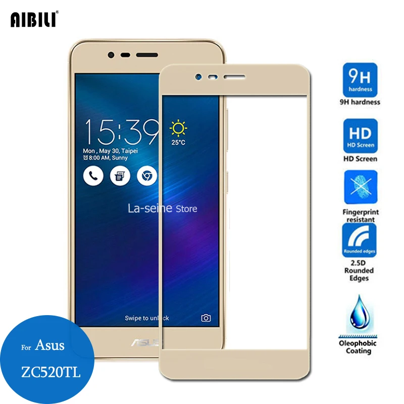 Для Asus Zenfone 3 Max ZC520TL закаленное защитное стекло на весь экран 9h 2 5D защитную пленку