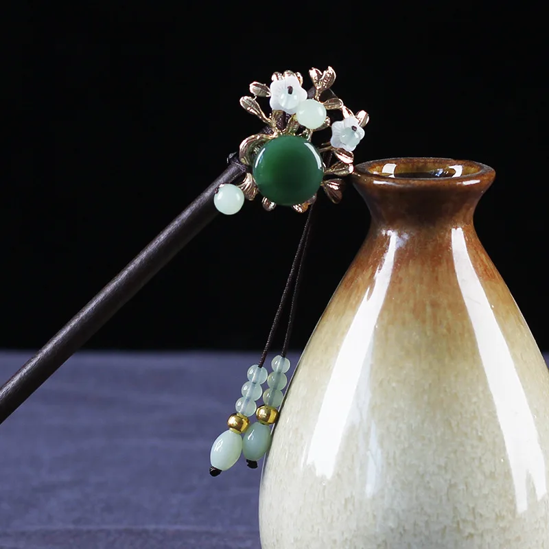 03 Hair Sticks Винтажные кисточки ручной работы, китайские деревянные палочки для волос для женщин, этнические шпильки для волос, украшения для волос, модные украшения для волос, аксессуары - Окраска металла: 03 Hair Sticks