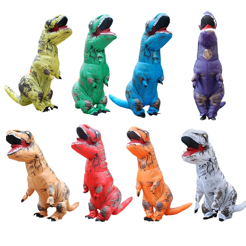 T-REX талисман надувной костюм на День Благодарения Рождество взрослых детей Аниме Косплей динозавр животных комбинезон подарок Disfraz