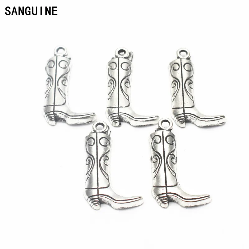 

New Arrival 50pcs/lot boot silver pendant Metal lobster clasp Dangle Charms Fit DIY Necklace Bracelet Jewelry