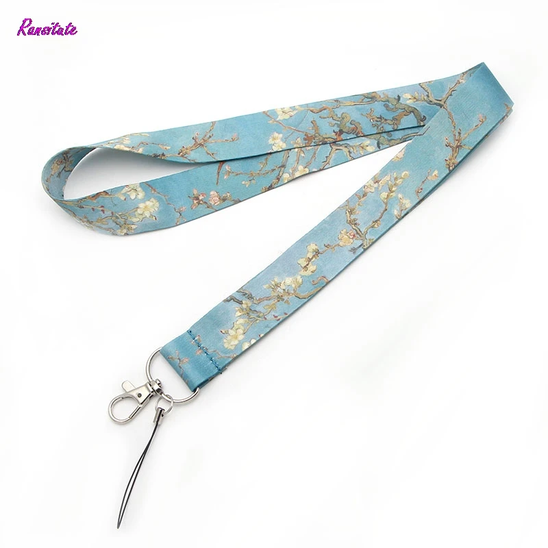 

R0018 Ransitute Van Gogh's Branches Of An Almond Tree In Blossom Mobile Phone Straps ID Cards Holders Neck Straps Webbing