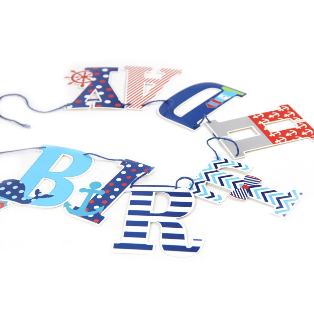 Морское украшение для торта на день рождения тему &quotЛошадки карусели&quot баннер