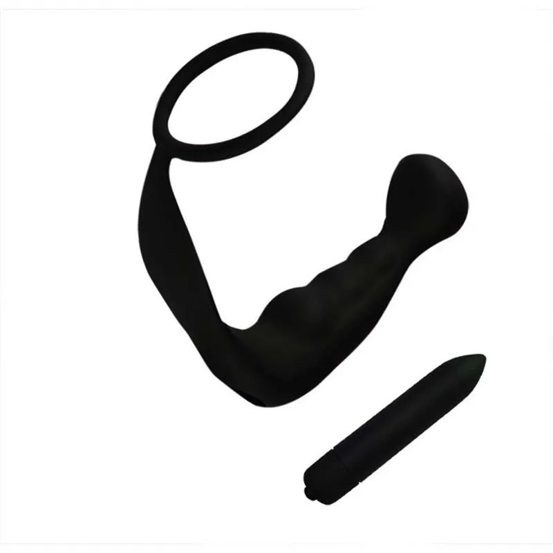 Male Silicone Vibrator for Men Anal Sex Toys Butt Plug Vibrating Prostate Stimulator Penis Massager Ring Masturbator |