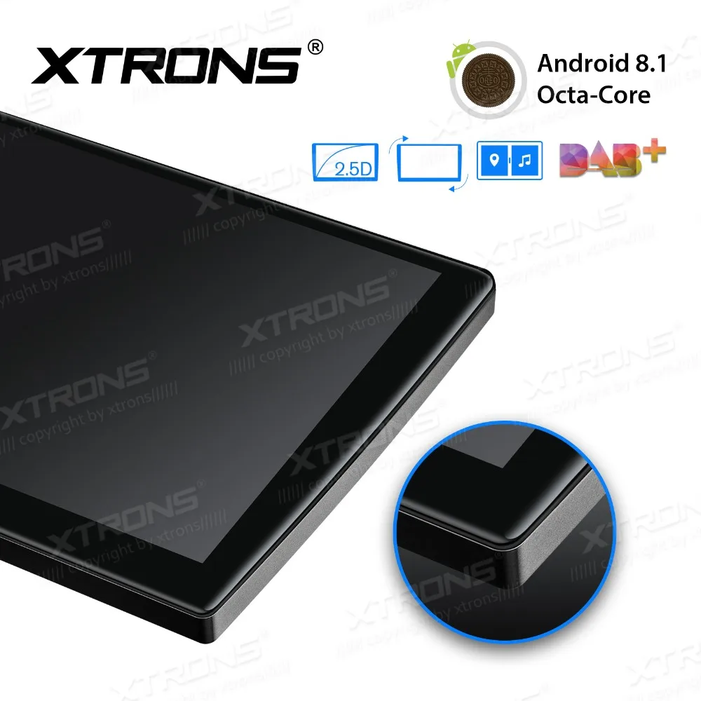 XTRONS 10 1 &quotAndroid 8 Восьмиядерный радио 32 Гб вращающаяся Лицевая панель 2.5D изогнутый