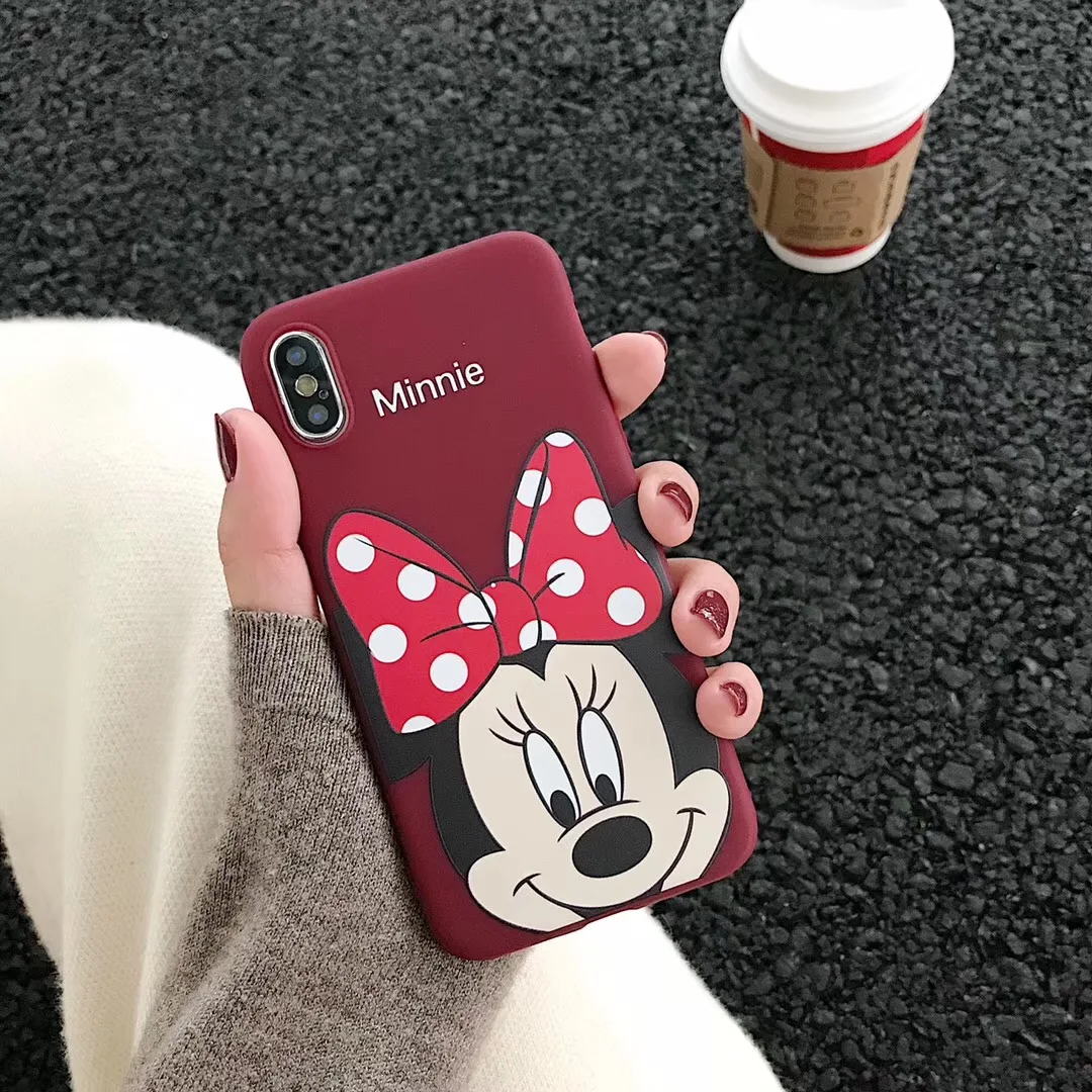 Mickey Minnie Couple 3D doll TOY Story phone case cover for iphone 7 8 6 S Plus X XS MAX XR super Cute sleep fundas Cqoue |
