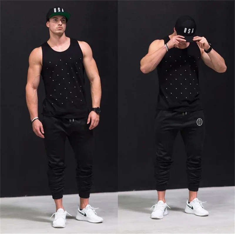 Jogging Pants Men Gym Training Sportswear Joggers Sports Cotton Running Sweat Fitness Sweatpants | Спорт и развлечения