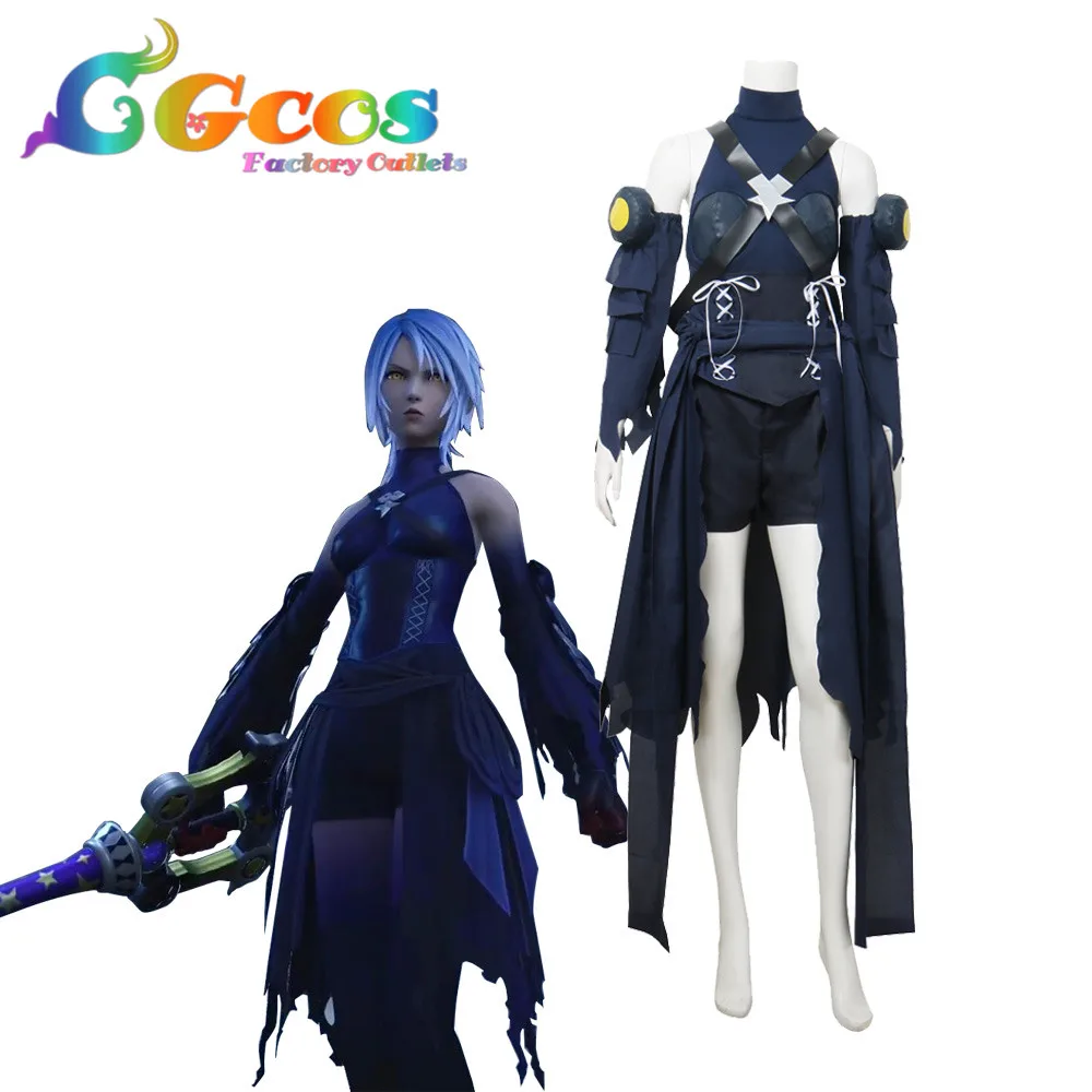 CGCOS Бесплатная доставка косплэй Костюм KINGDOM HEARTS III Aqua платья для женщин Одежда