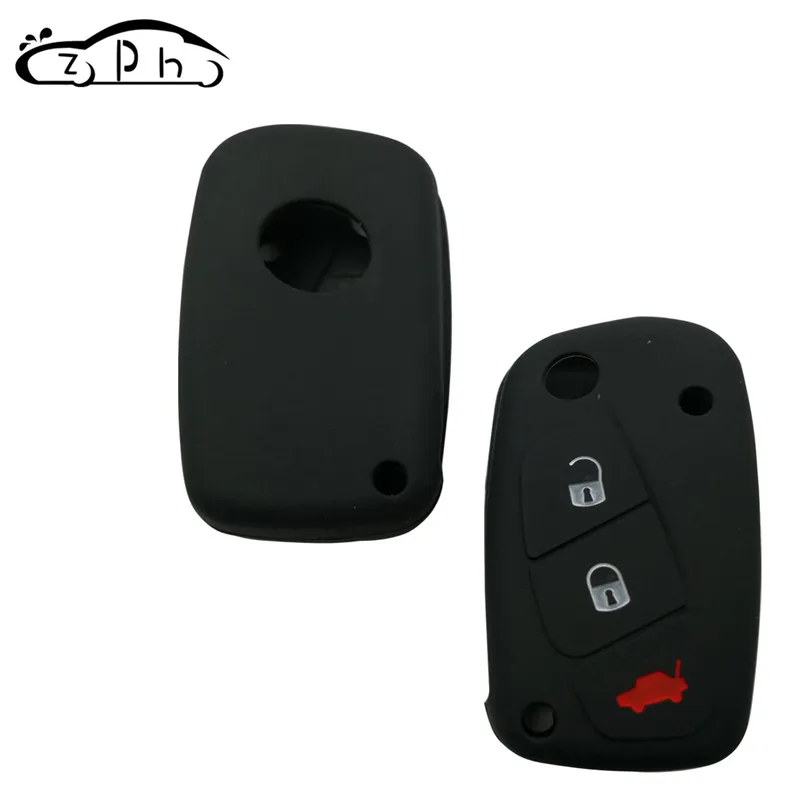 Чехол брелок для ключей с 3 кнопками силиконовый чехол Fiat Punto Ducato Stilo Panda Idea Doblo Bravo