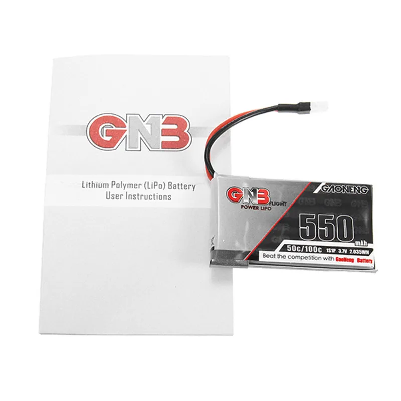 Gaoneng GNB 3 7 V 550mAh 50C аккумуляторная Lipo батарея с белой вилкой Conenctor для