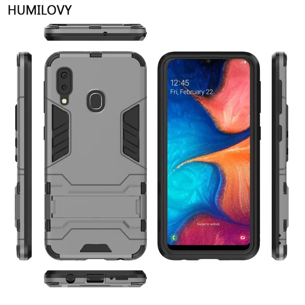 Для Samsung Galaxy A20e чехол Броня Жесткий ПК Мягкая силиконовая задняя накладка из ТПУ