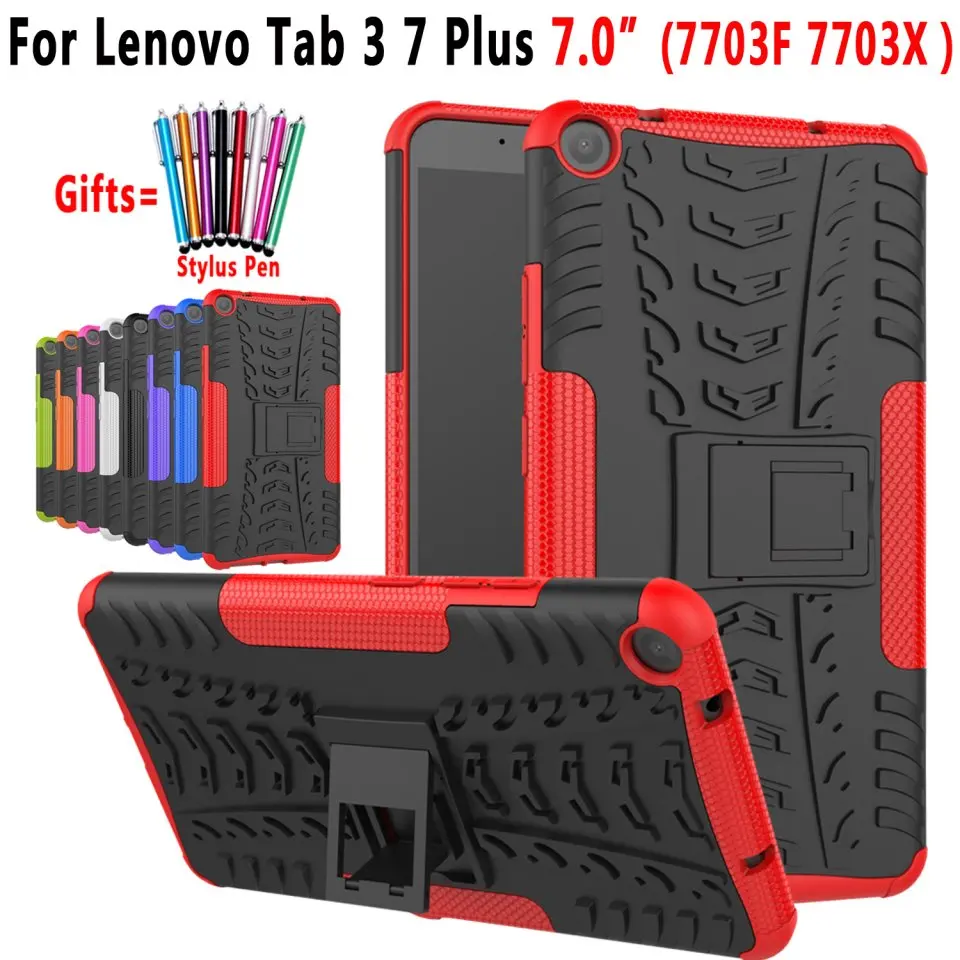 Чехол для Lenovo Tab3 7 Plus силиконовый чехол подставка с рисунком шин планшета Tab 3 7703F