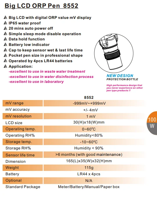 AZ8552 Карманный ОВП метр 999mV Redox монитор ионизатор растворенный кислород лабораторный тестер радикалы водорода анализатор электролиза палка
