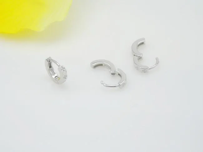 Кольцо для ушей из стерлингового серебра с внутренней пряжкой 6 5 мм|diameter|ear buckleear
