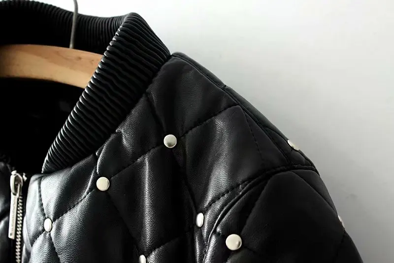 Новая кожаная женская куртка chaqueta mujer jaqueta de couro, пальто на молнии с длинным рукавом, черная корейская модная одежда