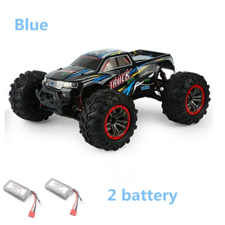 Blue 2 battery 50 км/ч 2,4 г зарядка большая нога высокая скорость внедорожный грузовик четыре колеса дрейф двойной двигатель модель Гоночный Автомобиль Дистанционное управление автомобиль - Цвет: Blue 2 battery