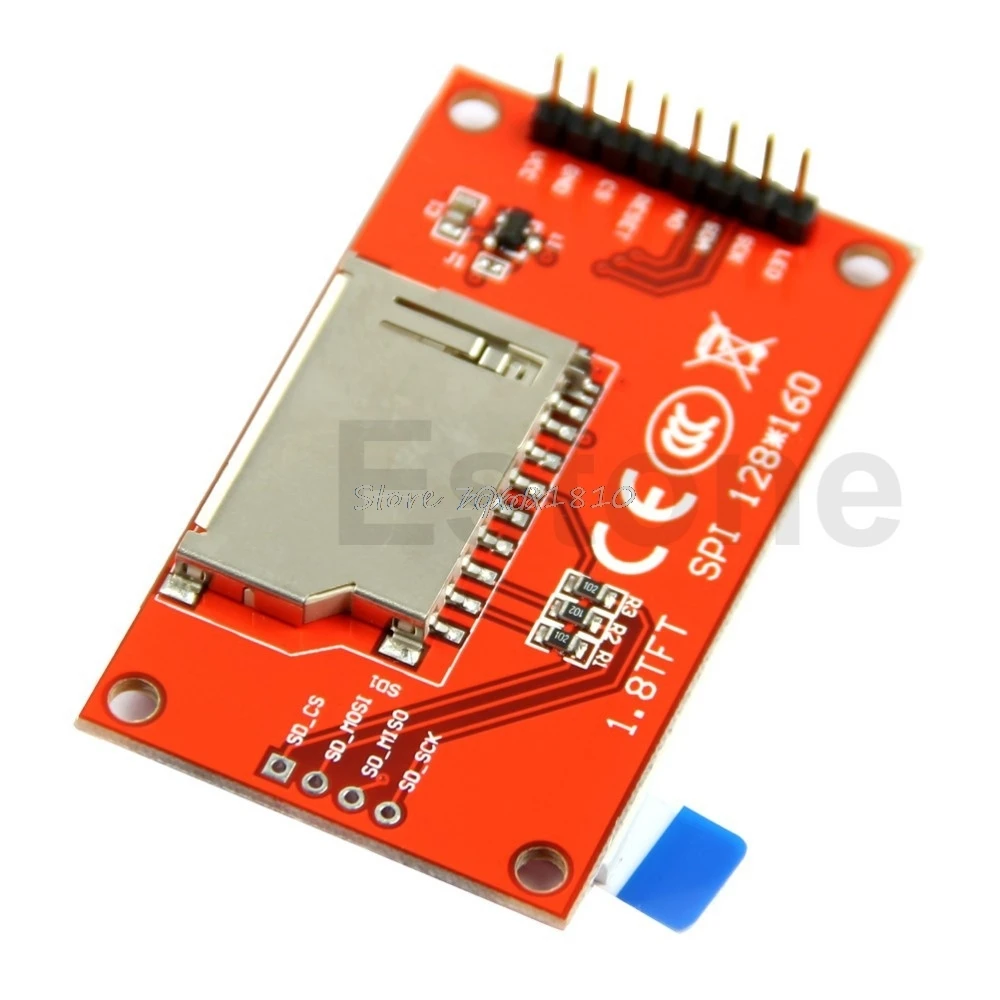1," серийный 128X160 SPI TFT ЖК-модуль Дисплей+ PCB адаптер питания IC SD розетка и Прямая поставка