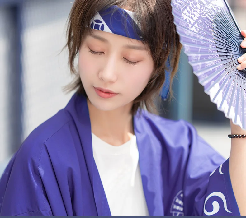 Аниме проект TouHou Saigyouji Yuyuko косплей кимоно юката верхняя одежда для женщин и мужчин Haori& платок& складной веер летний комплект