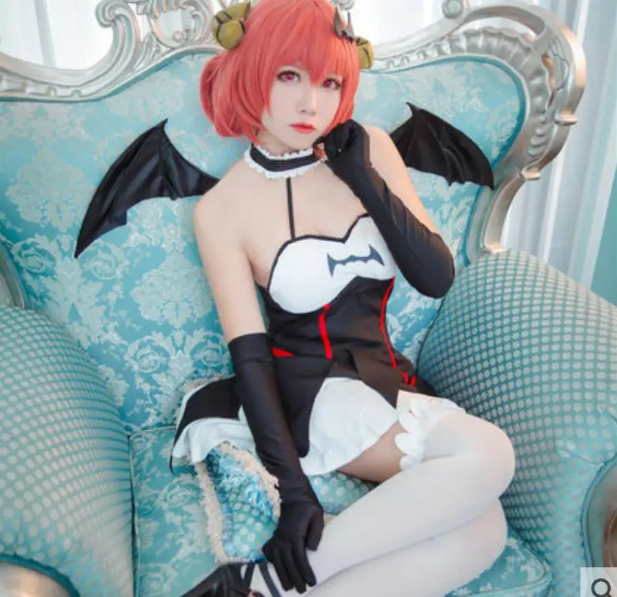 Аниме Габриэль прямой косплей Kurumizawa Satanichia McDowell COS хэллоуивечерние НКА Дьявол