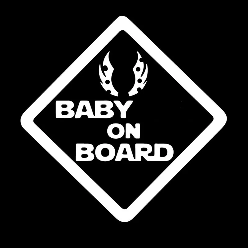 

QYPF 16.7CM*16.7CM Interesting BABY ON BOARD Baby In The Car Stickers Warning Vinyl Decals Decoration S9-2029