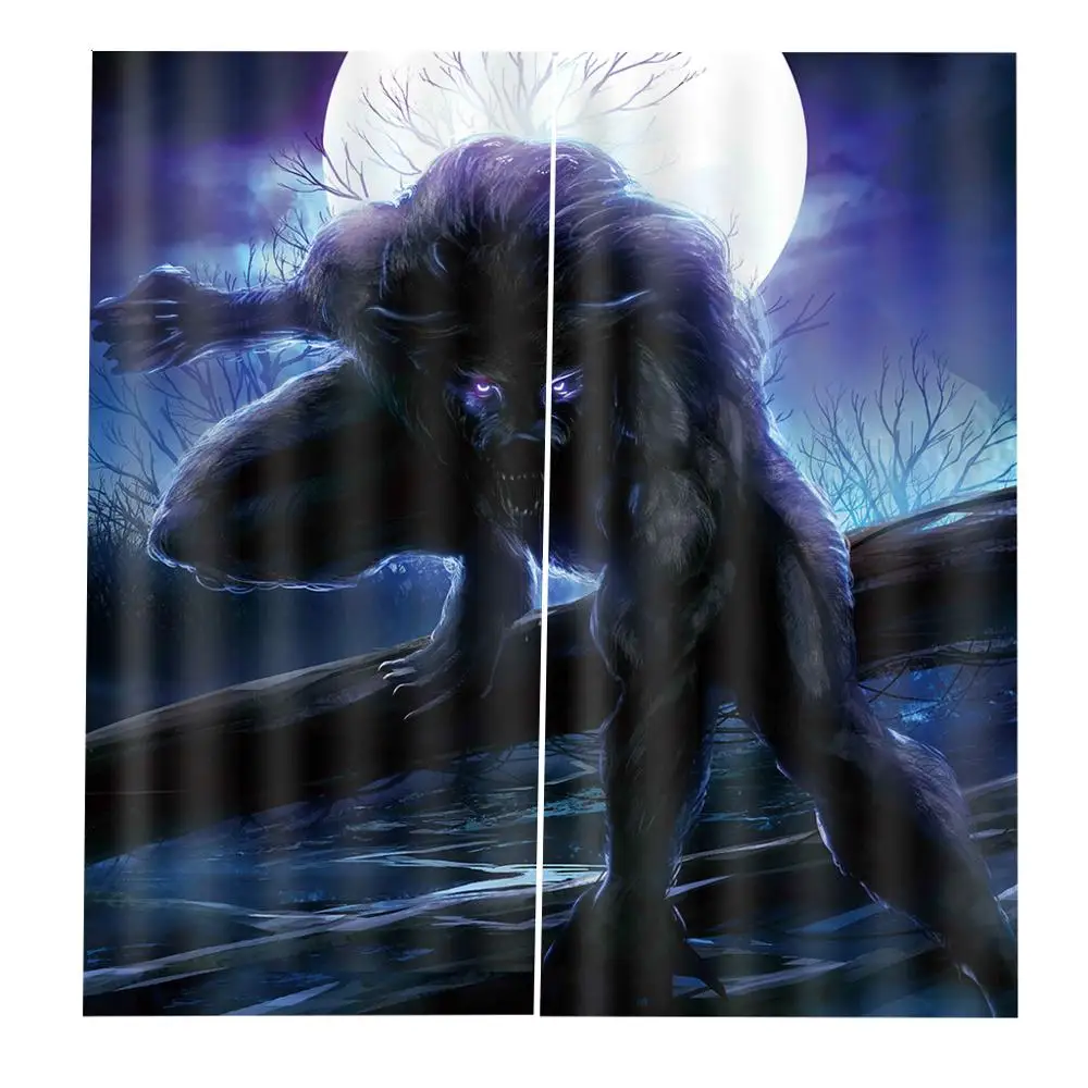 animal 3D Curtains angel design For Living Room Bedroom dark blue curtains for bedroom Blackout curtain | Дом и сад