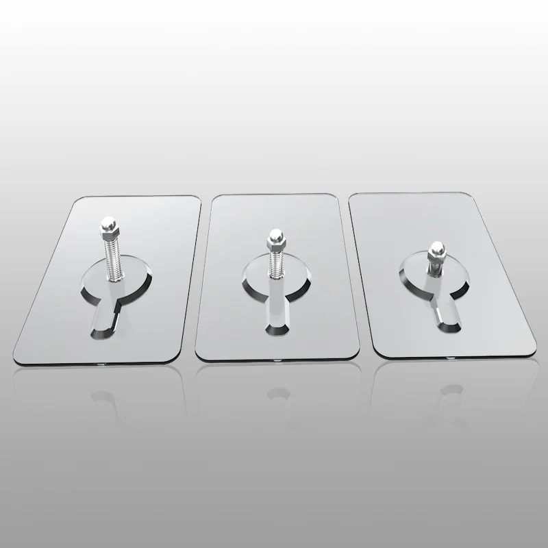 

6pcs Strong Adhesive Seamless Sticky Wall Hook Nail Punch Mounting Rack Pendant Paste Screw Rod No Trace Wall Hook Nail