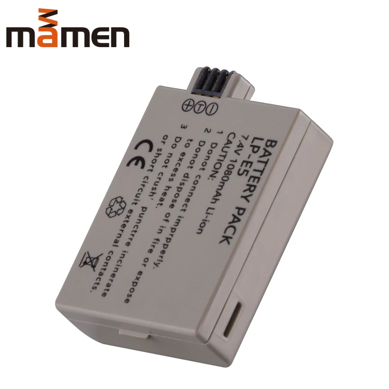 Mamen 1080 mAh LP-E5 LPE5 LP E5 литий-ионный Батарея и зарядное устройство для аккумуляторов в комплекте для Canon EOS Rebel XS, Rebel T1i, Rebel XS я, 1000D, 500D