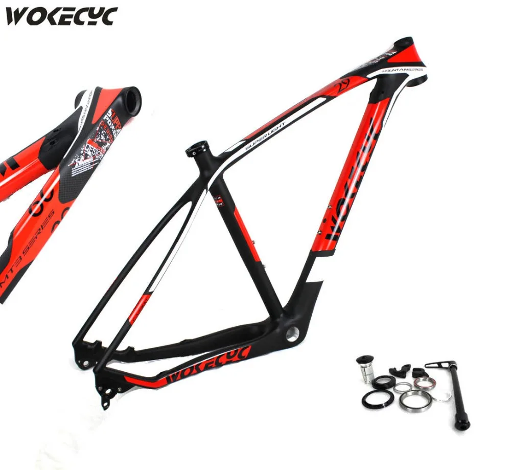 wokecyc mtb карбоновая рама 29er 3 k горный велосипед рама 17,5 ''19 горный велосипед 29 ems