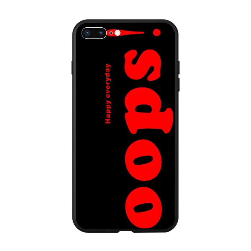 Чехлы для телефонов из ТПУ с надписью oops и текстом в различных шрифтах