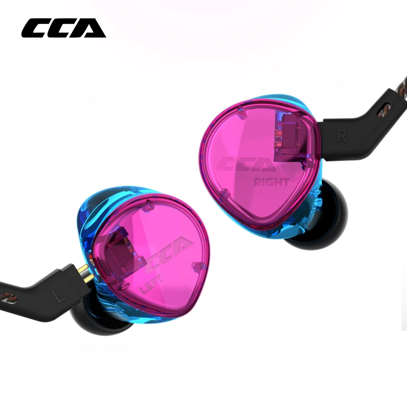 CCA C04 1BA + 1DD гибридные наушники для ушей Hi Fi DJ Monito спортивные бега 2 приводная