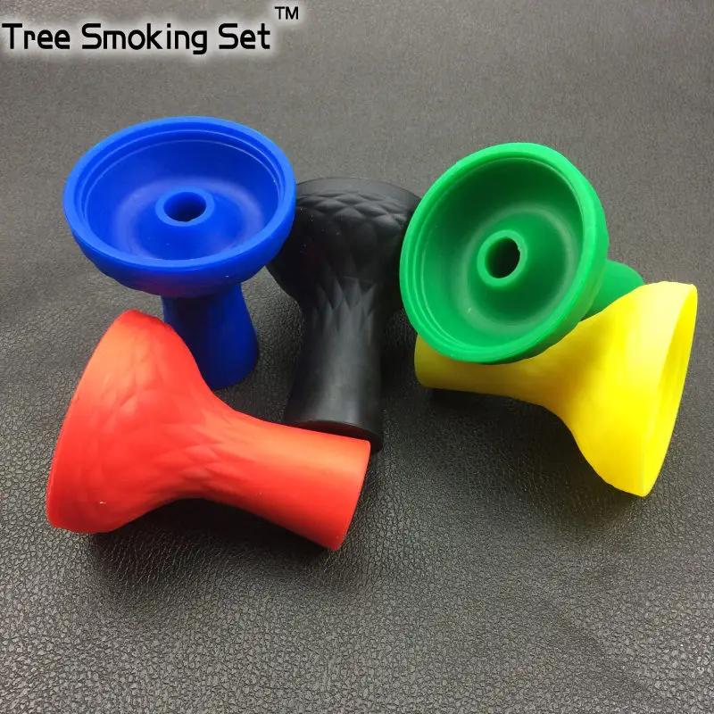 shisha hookah silicone bowl with one hole double Groove concave trace fit kalud match heater al fakher molasses burning well |