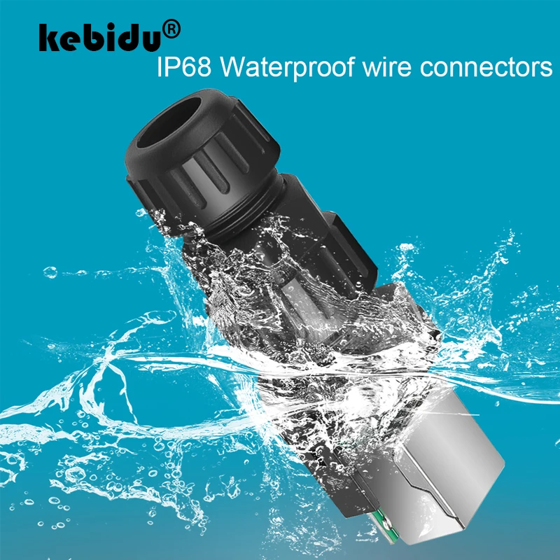 Kebidu M19 RJ45 CAT5 CAT6 Панельное крепление IP68 Водонепроницаемые Проводные разъемы