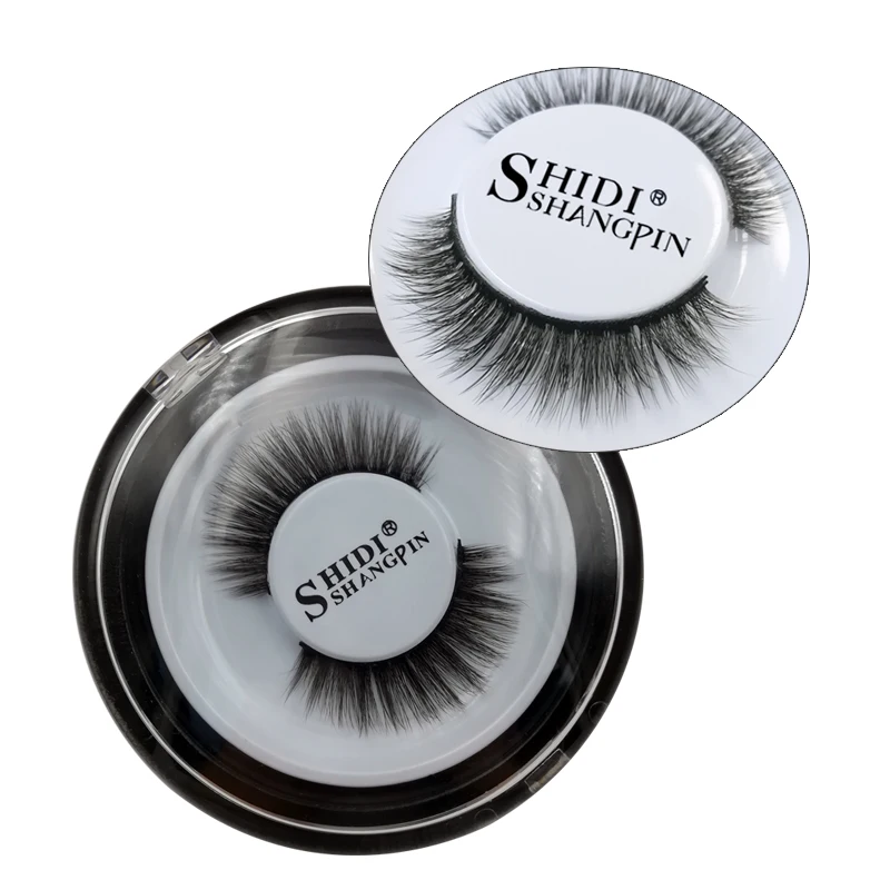 SHIDISHANGPIN 3d mink false eyelashes hand made makeup eyelash natural long extension 1 pair lashes 10 mm #43 | Красота и здоровье