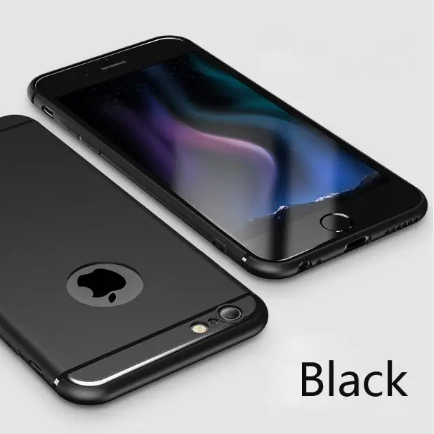 black My Colors роскошные сзади Мягкий силиконовый чехол для iPhone 6 6S 7 8 X чехол Full Cover чехол на айфон 6 6s 7 8 плюс телефон Сумки Чехол - Цвет: black
