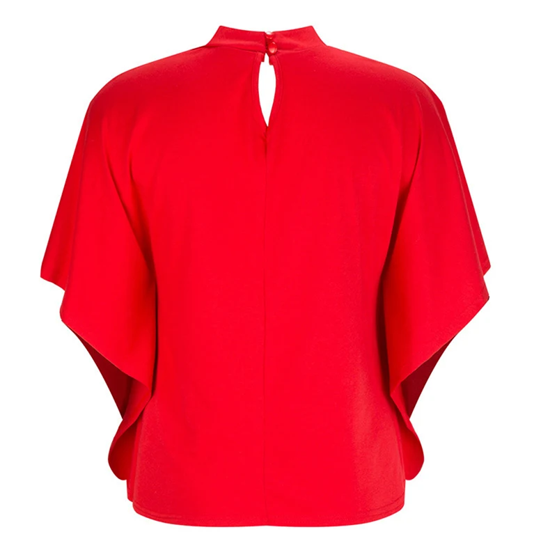 Модная женская футболка с коротким рукавом летучая мышь v-образным вырезом Новые