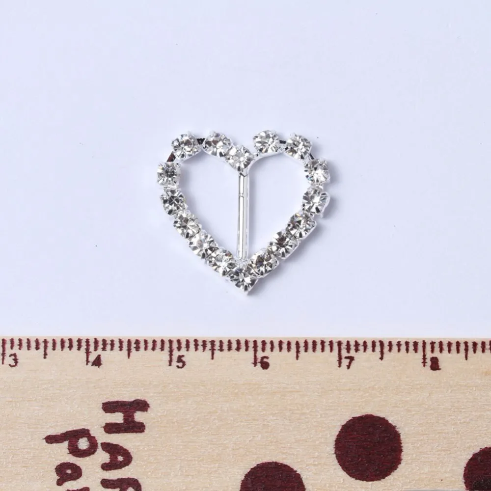 Горячая Распродажа 2016 ленточные слайдеры со стразами в форме сердца для одежды