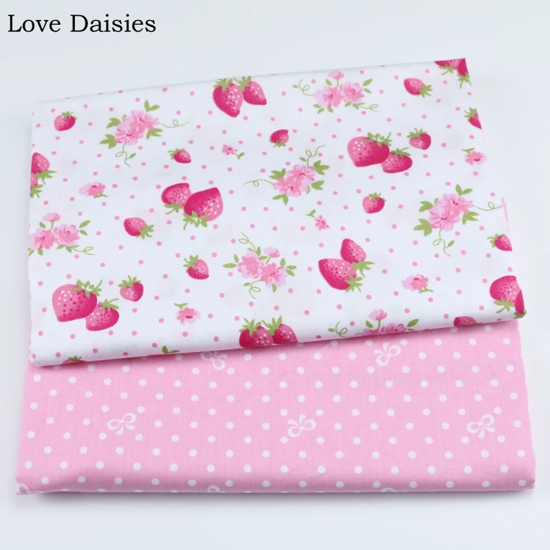 100% хлопок саржа Фрукты Арбуз морковь лимон клубника ананас точка ткань для DIY