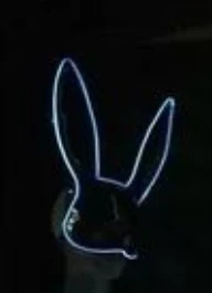 only blue mask Танцор ночной клуб бар музыкальный фестиваль DJ танцевальная Команда ГОГО освещенный светодиодный светильник маска кролика костюм - Цвет: only blue mask