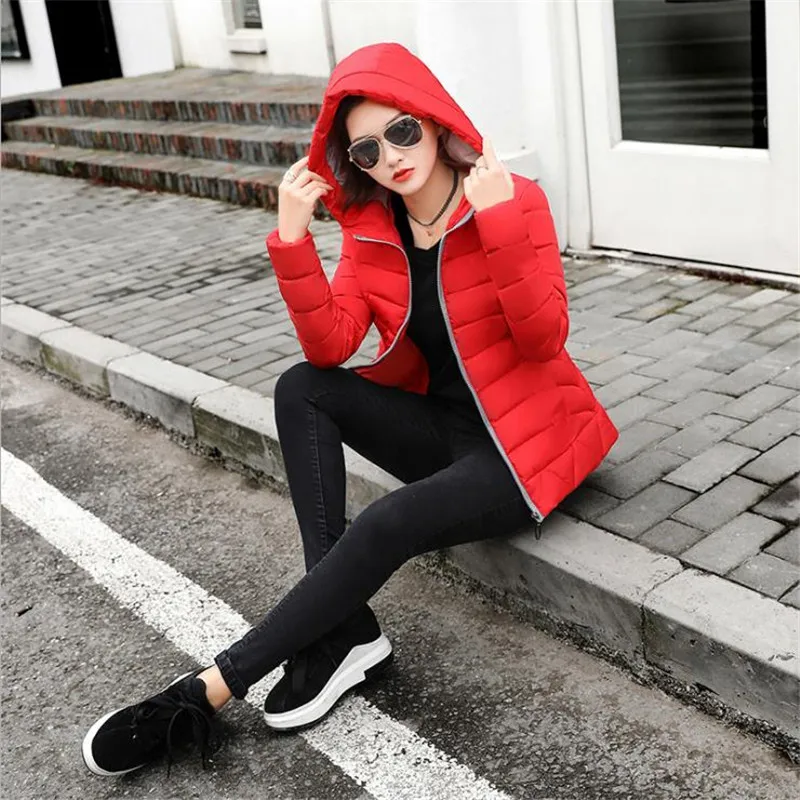 

2018 New Ladies Fashion Coat Winter Jacket Women Outerwear Short Wadded Jacket Female Cotton Padded Parka Women's Overcoat CM560
