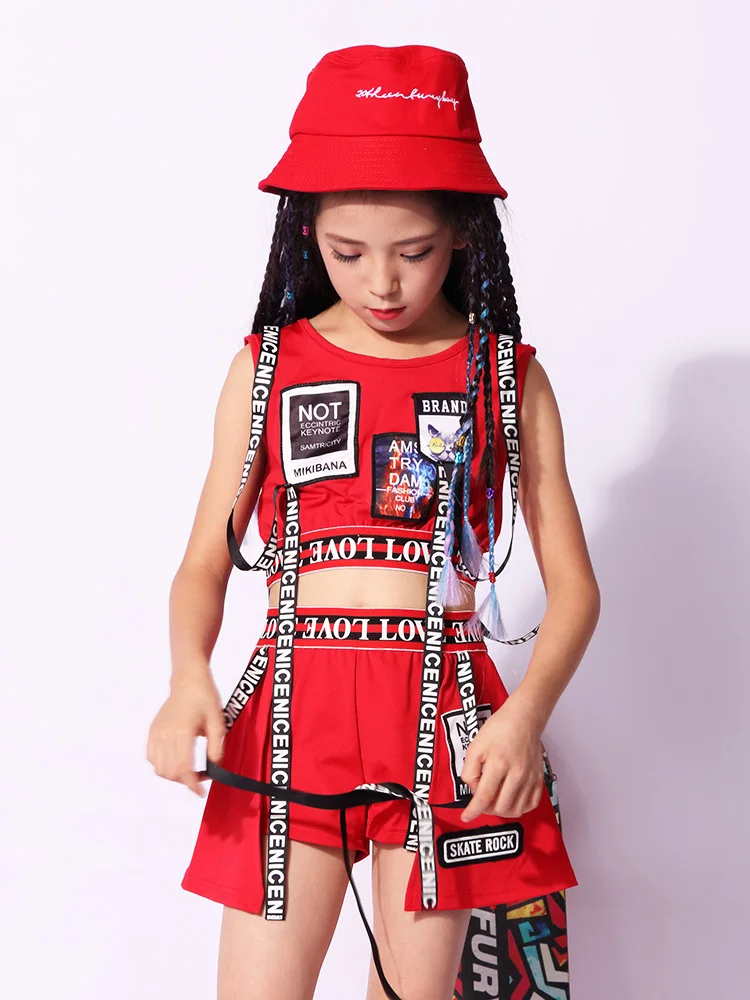 Классный детский современный танцевальный костюм студенческий хип хоп джаз