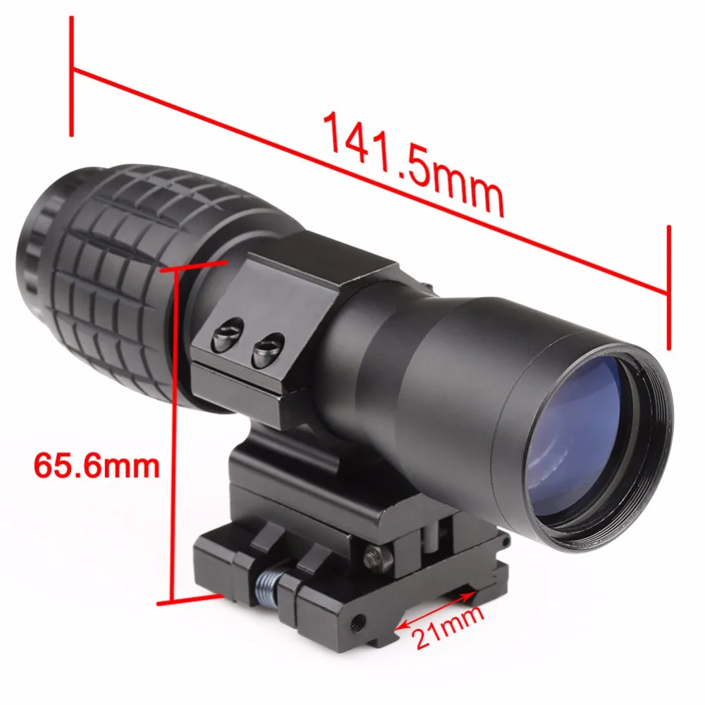 4X Лупа FTS флип в сторону для Eotech Aimpoint или аналогичный прицел Прицелы Открытый