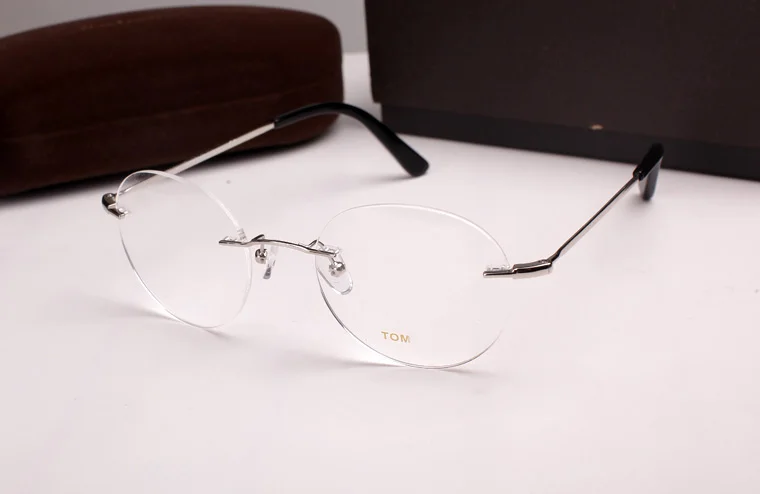 Prince's mirror round rimless glasses frame punch myopia optical 5340 the trend vintage ultra-light all-match eyeglasses | Аксессуары
