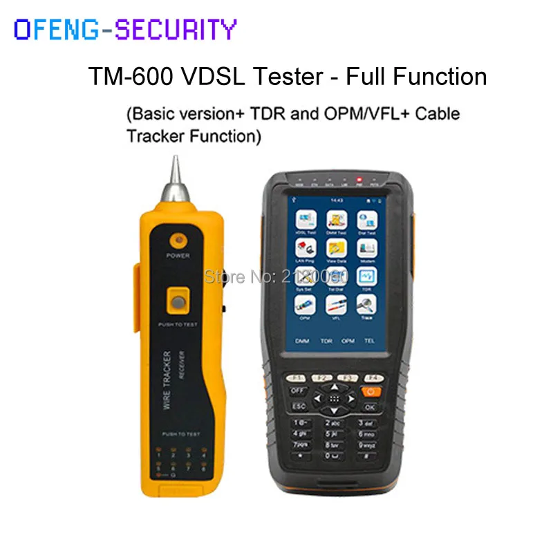 TM 600 VDSL VDSL2 Tester ADSL с полной функцией (базовая версия + TDR тональный трекер Функция OPM/VFL)|Оптоволоконное