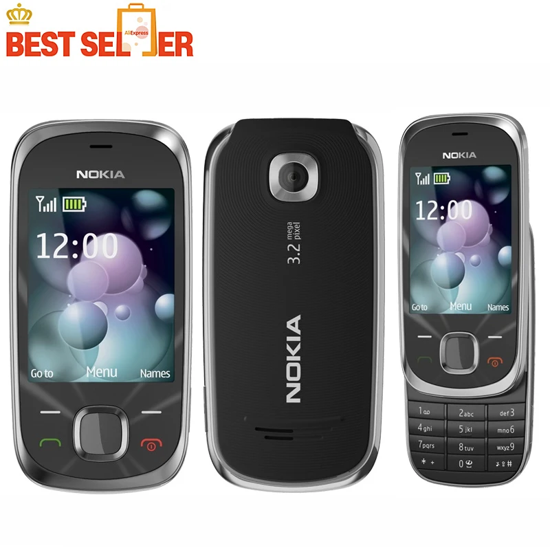 Разблокирована 7230 оригинальный Nokia мобильный телефон 3.2MP камера дешевый сотовый