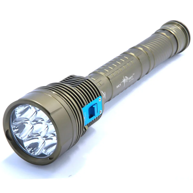 Kaufen Neue Design Wasserdichte 10000 Lumen 7 X XM-L2 LED Tauchen Taschenlampe Unterwasser 200m Licht Lampe + 3*26650 Batterie + Ladegerät