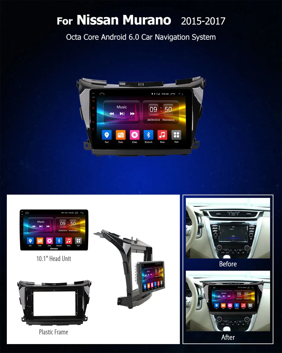 Ownice K1 K2 восемь основных Android 8 1 2 GB Оперативная память автомобильный dvd для Nissan NAVARA