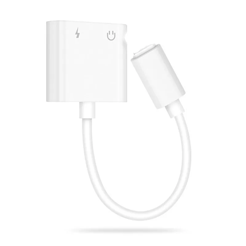 2 в 1 двойной для lightning Jack Aux кабель для наушников IOS 12,3 11 для iPhone XS Max X 8 7 Plus двойные наушники аудио адаптер для зарядки