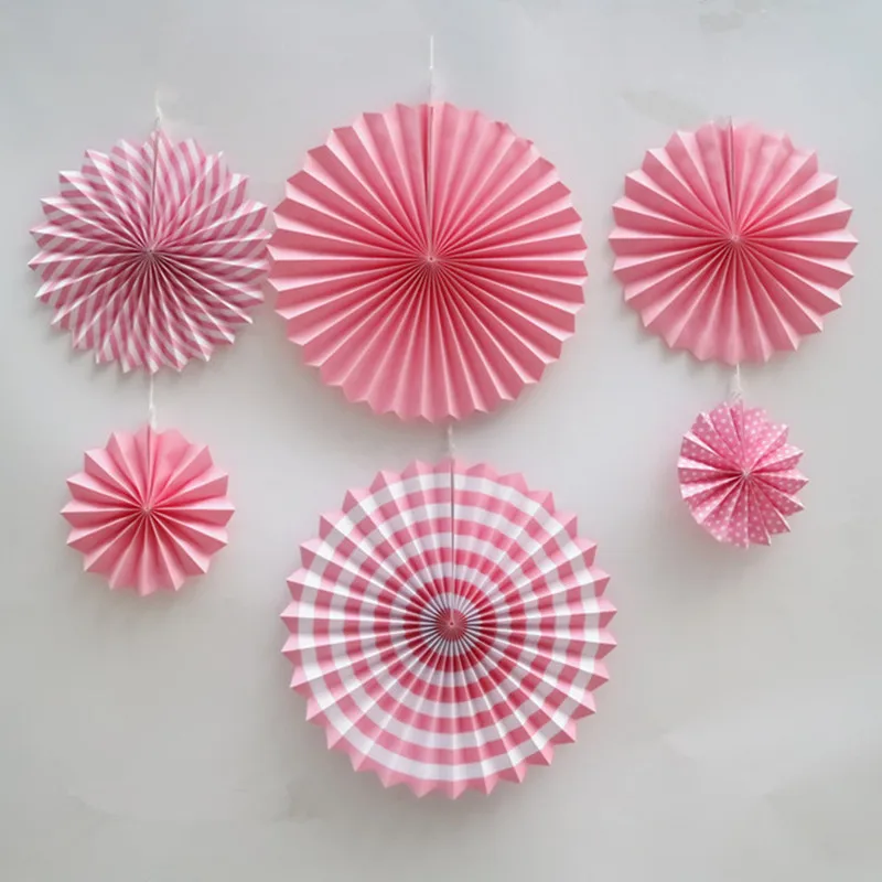 6pcs/lot Home Party DIY Decoration Tissue Paper Fan Flowers For Birthday Wedding Supplies | Дом и сад