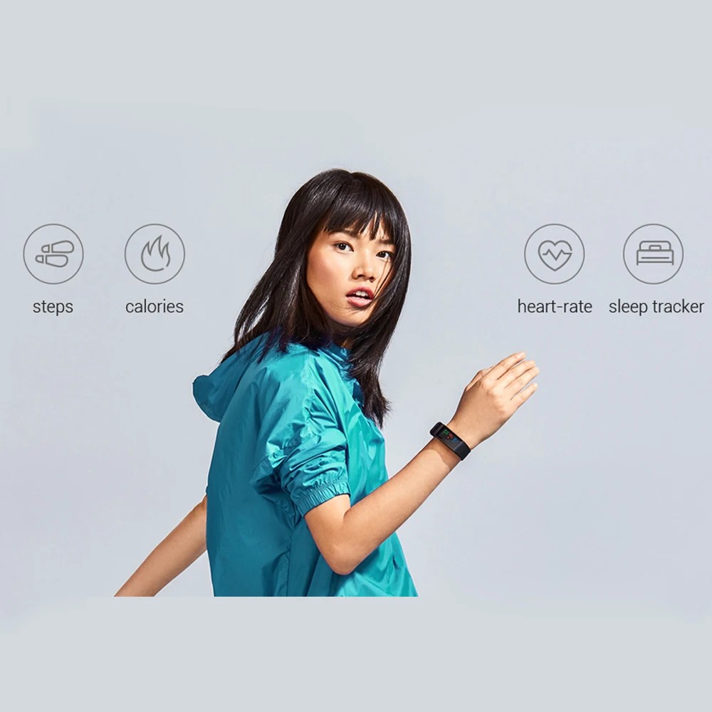 Фитнес-браслет Amazfit Cor, 1,23 дюймов, ips цветной экран, смарт-браслет, 5 АТМ, водонепроницаемый монитор сердечного ритма, английская версия