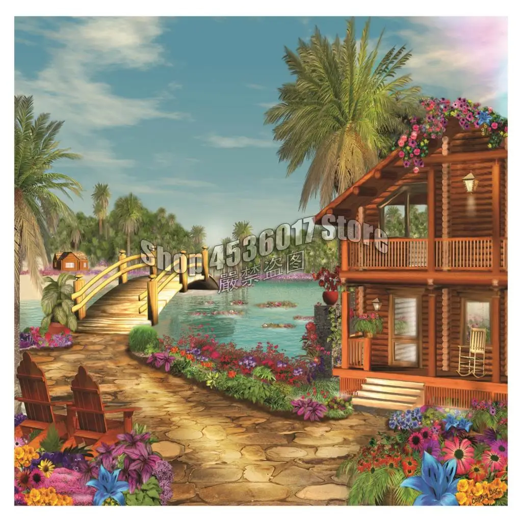 

Island Dreams Full DIY 5D Diamond Painting Scenery Ocean Cross Stitch Diamond Embroidery Patterns rhinestones Diamond Mosaic