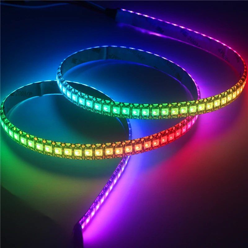 0 5 m-5 m DC5V WS2812B водонепроницаемый адресуемый светодиодная Пиксельная лампа полоса